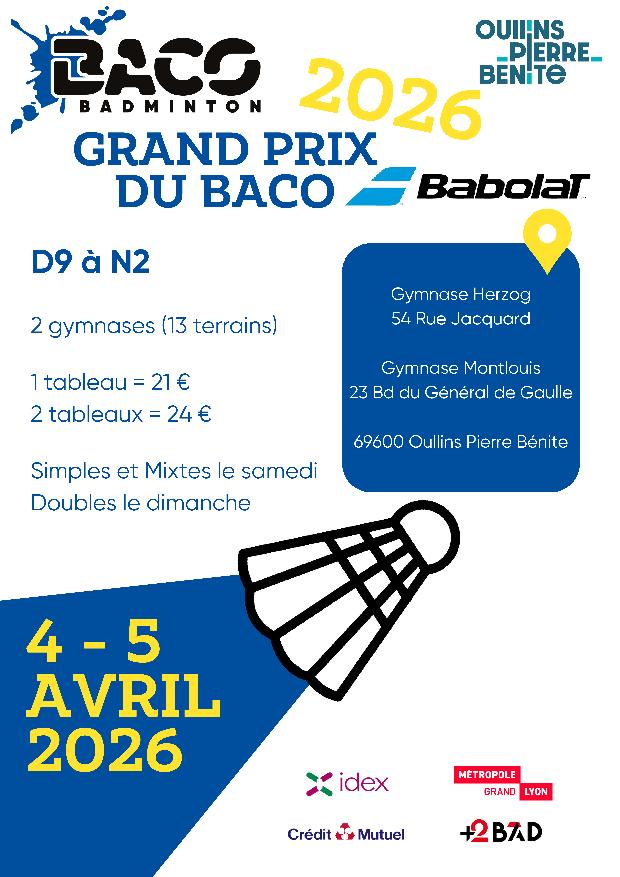 Grand Prix du BACO 2026 - Babolat
